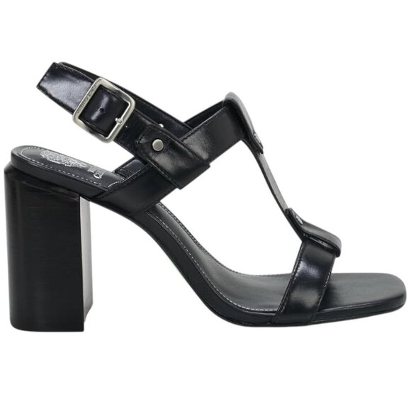 Vince Camuto Women's Clarissa City Sandals block Heel Black Leather New 9.5 - Picture 1 of 7
